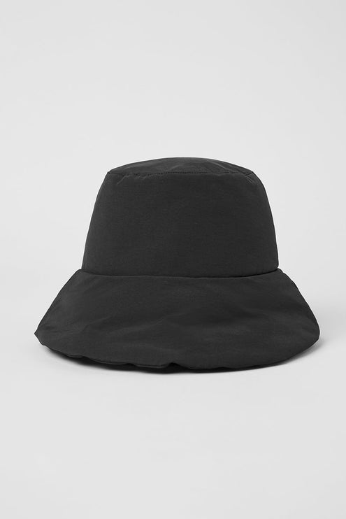 alo Women's Good Shade Puffer Bucket Hat - Black