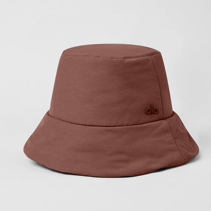 alo Women's Good Shade Puffer Bucket Hat - Chestnut