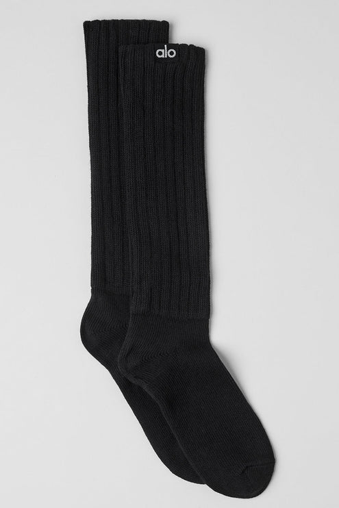 alo Men's Unisex Scrunch Sock - Black