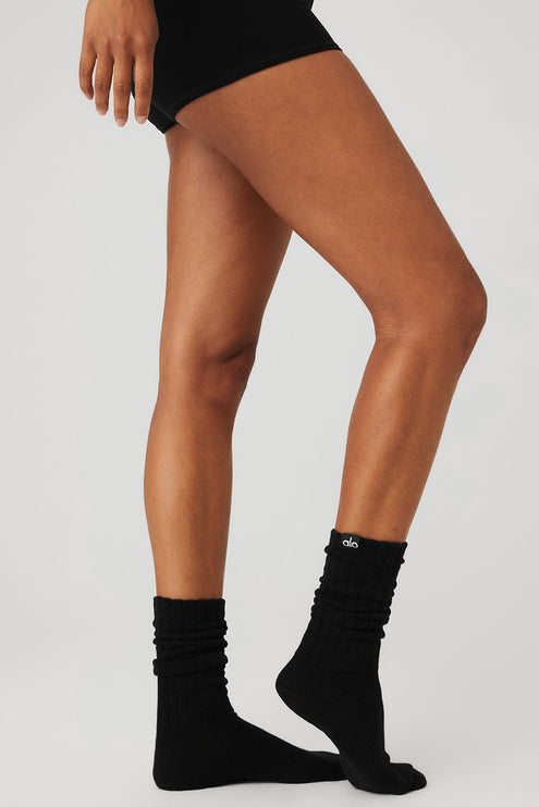 alo Men's Unisex Scrunch Sock - Black