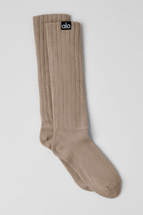 alo Men's Unisex Scrunch Sock - Gravel
