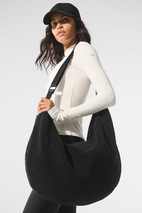 alo Women's Sherpa Om The Go Sling Bag - Black