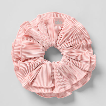 alo Women's Micro Plisse Oversize Scrunchie - Pink Quartz