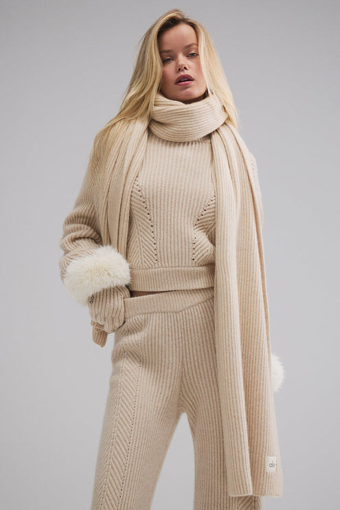 alo Men's Courchevel Cashmere Scarf - Birch Heather