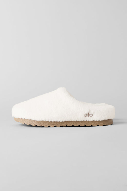 alo Unisex Sherpa Recovery Slipper - Ivory