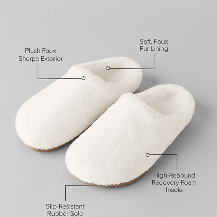 alo Unisex Sherpa Recovery Slipper - Ivory