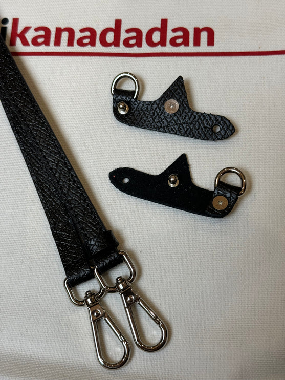 Longchamp Pouch Modeliyle Uyumlu Deri Askı Seti Siyah - Hemen Kargoda