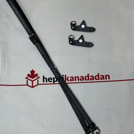 Longchamp Pouch Modeliyle Uyumlu Deri Askı Seti Siyah - Hemen Kargoda