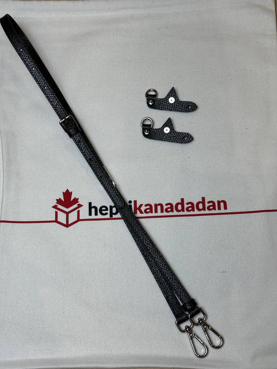 Longchamp Pouch Modeliyle Uyumlu Deri Askı Seti Siyah - Hemen Kargoda