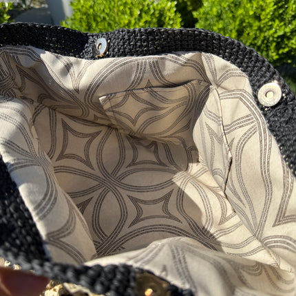 Sienna D’or Sahara Tote Black&Beige