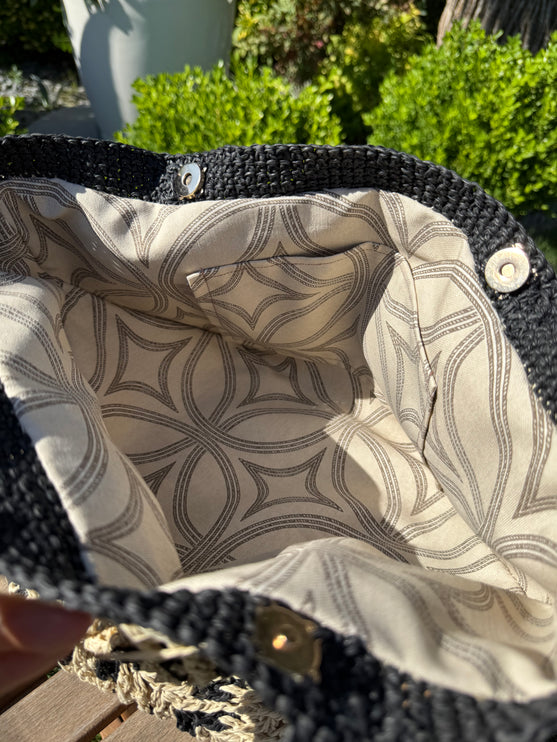 Sienna D’or Sahara Tote Black&Beige