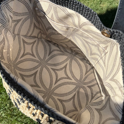 Sienna D’or Sahara Tote Black&Beige