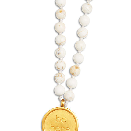 alo Women's White Turquoise Mala Necklace