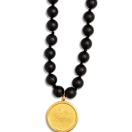 alo Men's Black Onyx Mala Necklace