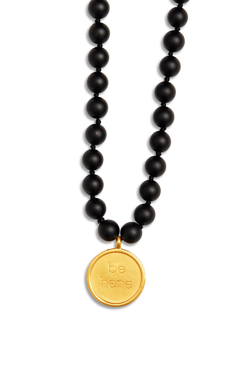 alo Men's Black Onyx Mala Necklace
