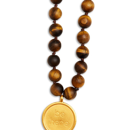 alo Women's Tiger’s Eye Mala Necklace