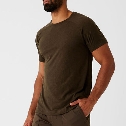alo Men's Triumph Raglan Tee - Espresso
