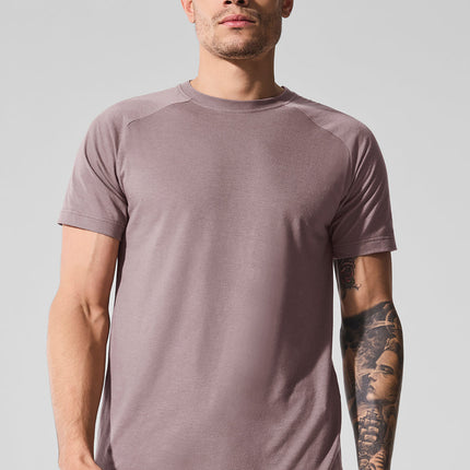 alo Men's Triumph Raglan Tee - Mushroom