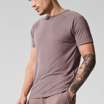alo Men's Triumph Raglan Tee - Mushroom