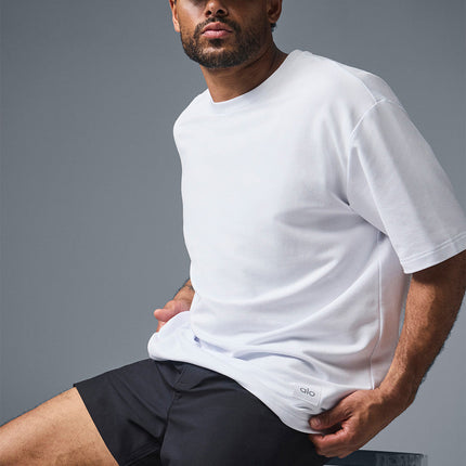 alo Men's Double Take Short Sleeve - White
