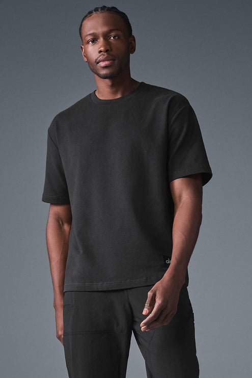 alo Men's Double Take Short Sleeve - Black