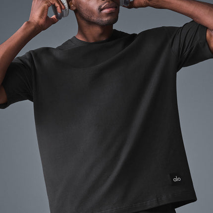 alo Men's Double Take Short Sleeve - Black