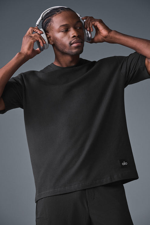 alo Men's Double Take Short Sleeve - Black