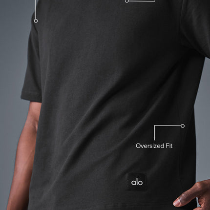 alo Men's Double Take Short Sleeve - Black