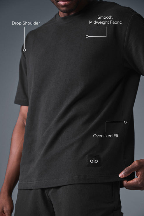 alo Men's Double Take Short Sleeve - Black