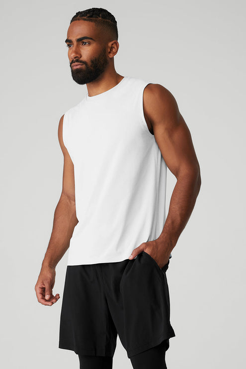 alo Men's Idol Performance Tank - White