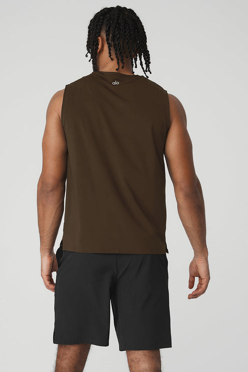 alo Men's Idol Performance Tank - Espresso