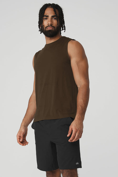 alo Men's Idol Performance Tank - Espresso