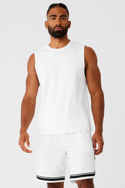 alo Men's Conquer Muscle Tank - White
