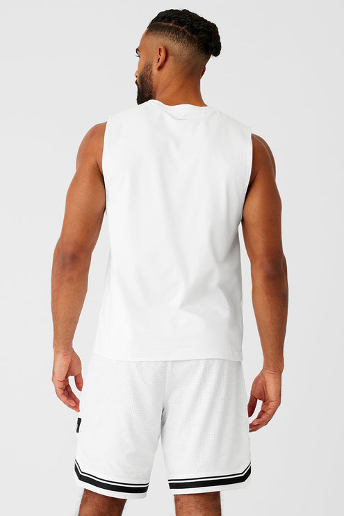 alo Men's Conquer Muscle Tank - White