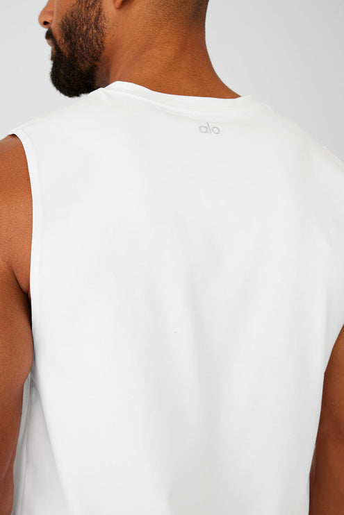 alo Men's Conquer Muscle Tank - White