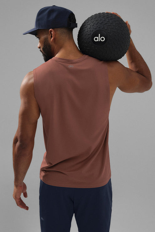 alo Men's Conquer Muscle Tank - Chestnut