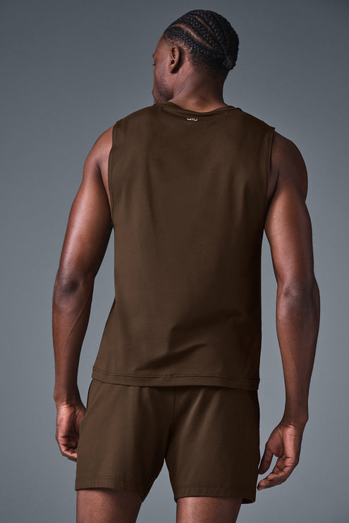 alo Men's Conquer Muscle Tank - Espresso