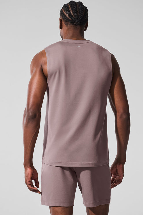 alo Men's Conquer Muscle Tank - Mushroom