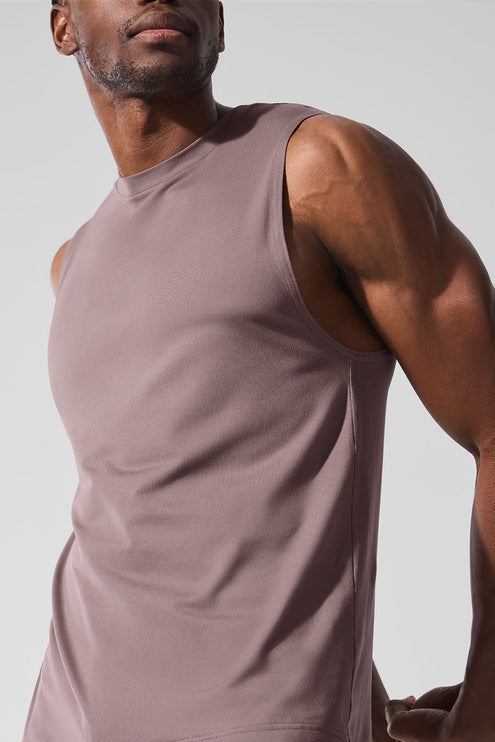 alo Men's Conquer Muscle Tank - Mushroom
