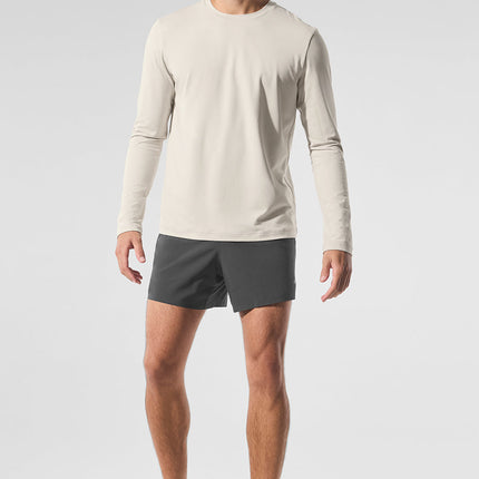 alo Men's Conquer Reform Crewneck Long Sleeve - Bone
