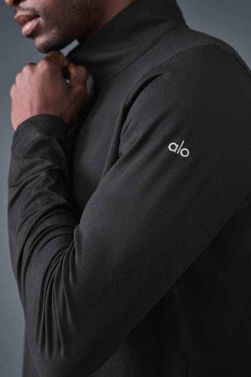 alo Men's Conquer 1/4 Zip Reform Long Sleeve - Black
