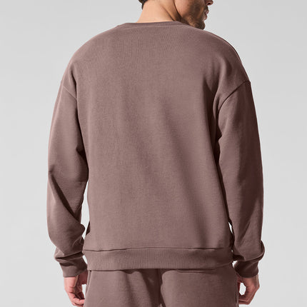 alo Men's Chill Crew Neck Pullover - Mushroom