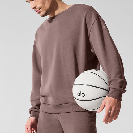 alo Men's Chill Crew Neck Pullover - Mushroom