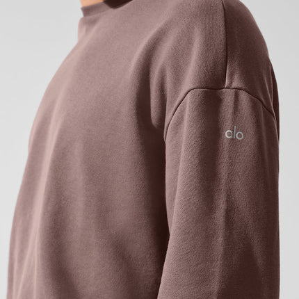 alo Men's Chill Crew Neck Pullover - Mushroom