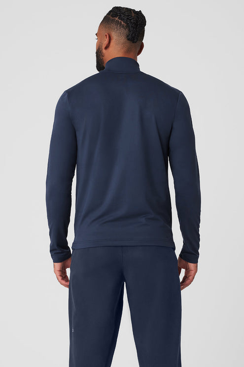 alo Men's Conquer Reform Mock Neck Long Sleeve - Navy