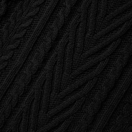 alo Women's Cable Knit Crew Neck Sweater - Black