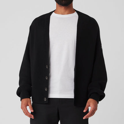 alo Men's Scholar Cardigan Sweater - Black