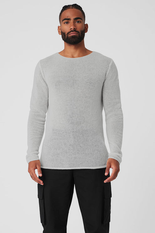 alo Men's Cashmere Reform Long Sleeve - Dove Grey Heather