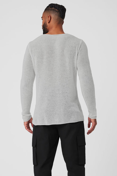 alo Men's Cashmere Reform Long Sleeve - Dove Grey Heather