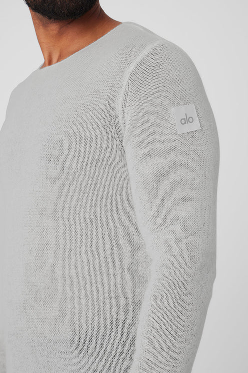 alo Men's Cashmere Reform Long Sleeve - Dove Grey Heather